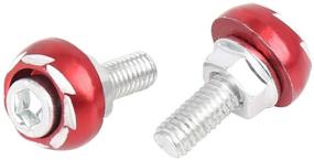 img 2 attached to F FIERCE CYCLE 4Pcs 6Mm Metal Motorcycle License Plate Frame Bolt Screw Fastener Red