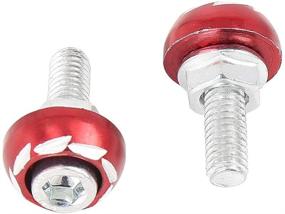 img 1 attached to F FIERCE CYCLE 4Pcs 6Mm Metal Motorcycle License Plate Frame Bolt Screw Fastener Red