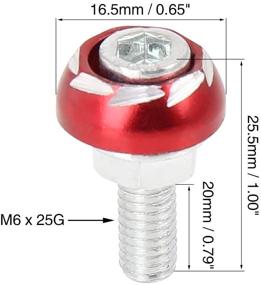 img 3 attached to F FIERCE CYCLE 4Pcs 6Mm Metal Motorcycle License Plate Frame Bolt Screw Fastener Red