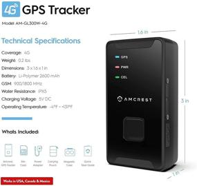 img 2 attached to 🚗 Amcrest GL300 4G LTE Vehicle GPS Tracker - Portable Mini Hidden Real-Time GPS Tracking Device for Vehicles, Cars, Kids, Pets, Assets - Text/Email/Push Alerts, Twin Magnet Weatherproof Case