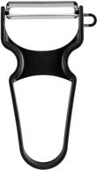 🔪 hic swiss pro y peeler - stainless steel blade, 4.25 x 2.5-inches, black - swiss peeler logo