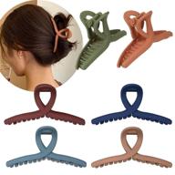 whaline hair claw clip: 6 color hair jaw clamp clips for strong hold & styling accessories for women logo