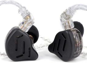 img 4 attached to Наушники Linsoul KZ ZAX Hybrid Driver HiFi In-Ear – 1DD+7BA, корпус из цинкового сплава, съемный кабель 2 Pin 0.75мм OFC (без микрофона, черные)