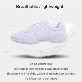 img 3 attached to White Cheer Shoes for Women - Athletic Dance Sneakers for Cheerleading, Tennis, and Walking