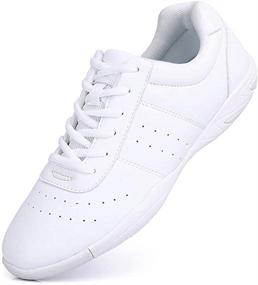 img 4 attached to White Cheer Shoes for Women - Athletic Dance Sneakers for Cheerleading, Tennis, and Walking