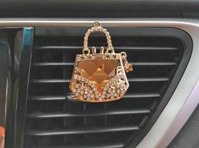 img 1 attached to 💎 Bling Crystal Shoes & Magic Bag Car Accessories: Sparkling Air Freshener & Vent Clips for Stylish Automotive Interiors