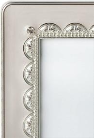 img 3 attached to 🖼️ L&T Hinged Double Picture Frame - Silver Metal with Ivory Enamel and Crystals - 3.5x5 Inch - Elegant Display Solution