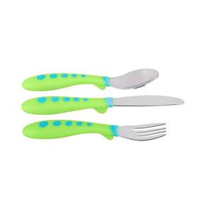 img 1 attached to Assorted Colors NUK First Essentials Kiddy Cutlery Set, 3-Piece, Colors May Vary