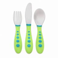 assorted colors nuk first essentials kiddy cutlery set, 3-piece, colors may vary logo