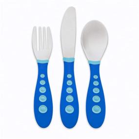 img 2 attached to Assorted Colors NUK First Essentials Kiddy Cutlery Set, 3-Piece, Colors May Vary