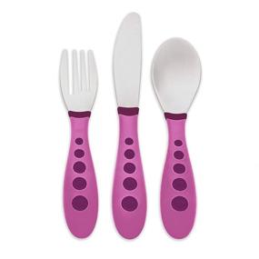 img 3 attached to Assorted Colors NUK First Essentials Kiddy Cutlery Set, 3-Piece, Colors May Vary