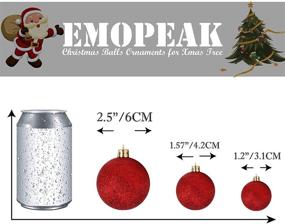 img 2 attached to 🎄 Emopeak 24Pcs Shatterproof Christmas Balls Ornaments for Xmas Tree - Red 1.6"/4.2CM Hanging Decorations for Holiday Wedding Party