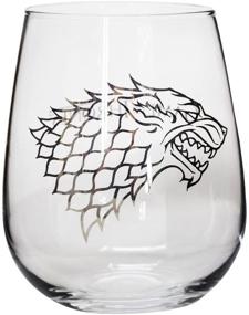 img 2 attached to 🔥 House Stark & House Targaryen Game of Thrones Collectible Wine Glass Set