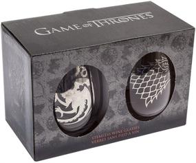 img 3 attached to 🔥 House Stark & House Targaryen Game of Thrones Collectible Wine Glass Set