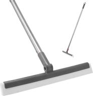 🧼 fayina premium dual-blade floor & window foam squeegee: 13.75 inches, stainless steel handle, extendable to 56 inches logo