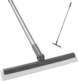 img 4 attached to 🧼 FAYINA Premium Dual-Blade Floor & Window Foam Squeegee: 13.75 Inches, Stainless Steel Handle, Extendable to 56 Inches