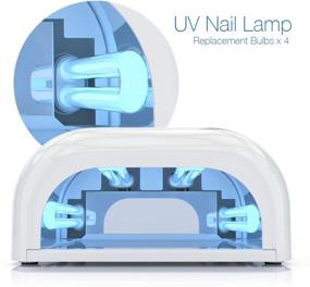 img 1 attached to NailStar Replacement 9W U-Shaped 365nm Bulbs for NailStar UV Nail Lamp Dryer - 4 Pack: Optimal Performance and Longevity