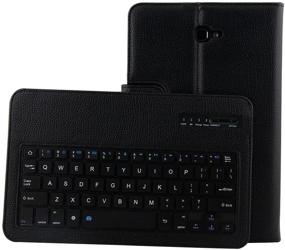 img 4 attached to 🔌 Binguowang Keyboard Case - Folio PU Leather Stand Cover with Detachable Wireless Keyboard for Samsung Galaxy Tab A 9.7' - Inch (Black)