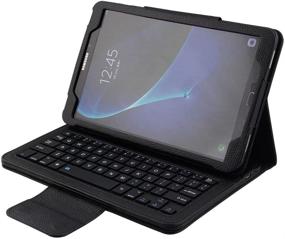 img 3 attached to 🔌 Binguowang Keyboard Case - Folio PU Leather Stand Cover with Detachable Wireless Keyboard for Samsung Galaxy Tab A 9.7' - Inch (Black)