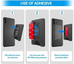 img 3 attached to 📲 Sticky Adhesive Replacement: 6pcs 3M VHB Strong Sticker Pads for Socket Wallet+ Base and Cell Phone Wallet Plus Case Back Stand - Compatible with iPhone 12, 13, Samsung, and All Smartphones