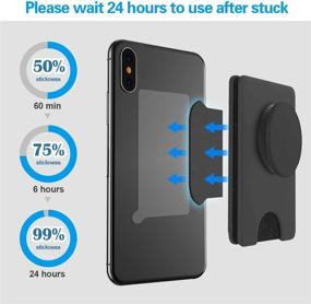 img 1 attached to 📲 Sticky Adhesive Replacement: 6pcs 3M VHB Strong Sticker Pads for Socket Wallet+ Base and Cell Phone Wallet Plus Case Back Stand - Compatible with iPhone 12, 13, Samsung, and All Smartphones