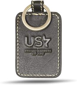 img 1 attached to American Flag Leather Keychain Stainless Men's Accessories and Keyrings & Keychains