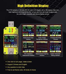 img 2 attached to UM34C+LD25 USB 3.0 Multimeter Bluetooth Voltmeter Ammeter & USB Electronic Load Tester - Measure Voltage, Current, Battery Power, Capacity, Charger, Temperature with USB Load Meter Tester