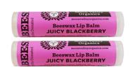 🍇 moon valley organics juicy blackberry herbal lip balm (pack of 2) - 0.15 oz logo