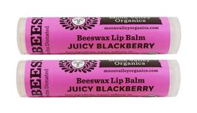 img 2 attached to 🍇 Moon Valley Organics Juicy Blackberry Herbal Lip Balm (Pack of 2) - 0.15 oz