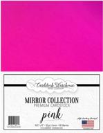 🎀 metallic pink mirror mirricard cardstock - 8.5 x 11 inch - 100 lb / 12pt - pack of 10 sheets by cardstock warehouse logo