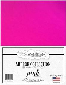 img 2 attached to 🎀 Metallic Pink Mirror Mirricard Cardstock - 8.5 X 11 inch - 100 lb / 12Pt - Pack of 10 Sheets by Cardstock Warehouse