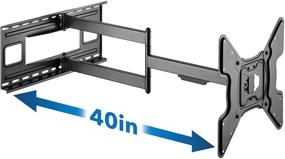 img 4 attached to 📺 Long Arm Full Motion Corner TV Wall Mount by Mount-It! – 40" Extension, Universal Fit for Flat Panel TVs Up to 400x400 VESA, Capacity of 110 Lbs