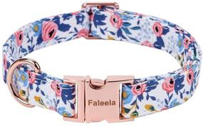 img 1 attached to Faleela Dog Collar with Bow: Stylish and Adjustable Collars for Small, Medium, and Large Dogs in Classic Plaid Design