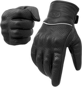 img 4 attached to 🧤 WD Motorsports Full Finger Leather Motorcycle Gloves with Touchscreen Compatibility and Armored Protection for Men