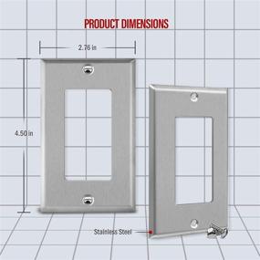 img 3 attached to 💡 ENERLITES 1-Gang Stainless Steel Wall Plate - Corrosion Resistant Decorator Switch or Receptacle Outlet, UL Listed