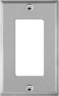 💡 enerlites 1-gang stainless steel wall plate - corrosion resistant decorator switch or receptacle outlet, ul listed логотип
