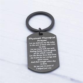 img 1 attached to 🎓 Physical Therapist Keychain: Prayer Pendant, Graduation Jewelry, and Gift