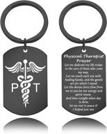 🎓 physical therapist keychain: prayer pendant, graduation jewelry, and gift logo