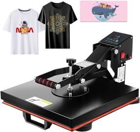 img 4 attached to 🔥 15x15 Tolsous Clamshell Heat Press Machine for T-Shirt Hat Mug Cap Plate Sublimation Digital Transfer - Multifunctional Swing Away 360-degree Rotation Sublimation Machine