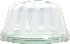 img 4 attached to 🎂 Premium Seafoam Green Cake Carrier - Ideal for 9 inch Cakes, Bundt Cakes, Pies, and Cheesecakes. Stylish, Practical, and Sturdy Cake Holder