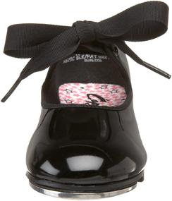 img 3 attached to 👯 Capezio Girls Jr. Tyette Tap Shoe, Black Patent - Size 8 Toddler, Perfect for Dance Beginners