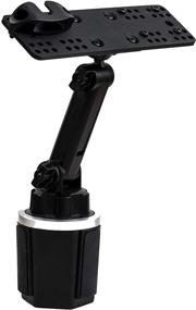 img 1 attached to 📻 Cup Holder Mount with Height Adjustment, Mic Holder for Anytone, BaoFeng, Icom, Kenwood, Yaesu, Wouxon HT Radios
