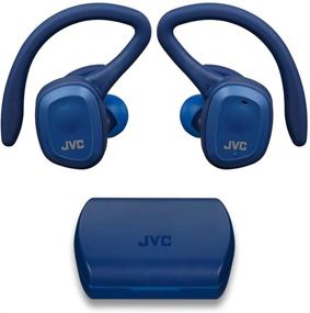 img 4 attached to Наушники JVC HA-ET45TA Truly Wireless Sport - Поддержка двух ушей 🎧, съемный крючок - Водонепроницаемые IP55 - 14 часов автономной работы - Синие