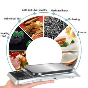 img 1 attached to New Upgrade Lan Sheng USB Rechargeable Digital Food Scale: 11lb/5KG, Precise Graduation, Stainless Steel - Perfect for Weight Loss, Baking, Cooking!