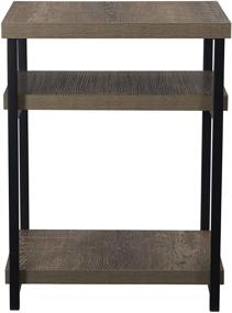 img 2 attached to 🪑 Ashwood Low Square Side End Table with Shelf for Storage - Optimal Household Essential