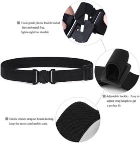 img 2 attached to 👗 No Show Invisible Women Belt: Elastic Stretch Adjustable No Show Web Belt by JASGOOD - The Perfect Accessory!