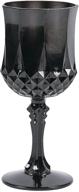 premium plastic black patterned wine glasses (12-piece set) - ideal for weddings, halloween, and party supplies логотип