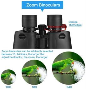 img 1 attached to 🔭 High Definition 10-24x50 Zoom Binoculars for Adults - Professional, Waterproof, and Durable Binoculars with Clear BAK4 Prism FMC Lens for Birds Watching, Hunting, Traveling, and Concerts