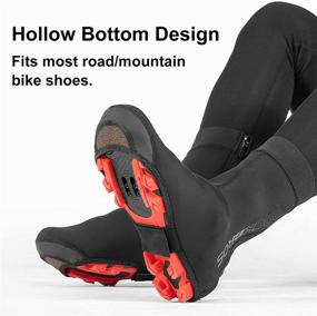 img 1 attached to 🚴 ROCKBROS Cycling Shoe Covers: Insulated Bike Shoe Cover, Water Resistant & Windproof Overshoes for Mountain and Road Biking