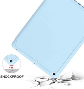 img 2 attached to 📘 BENTOBEN iPad 6th Gen/5th Gen Case with Pencil Holder - Premium Folio Stand Cover with Auto Wake/Sleep for Apple iPad 9.7" 2018/2017, Sky Blue